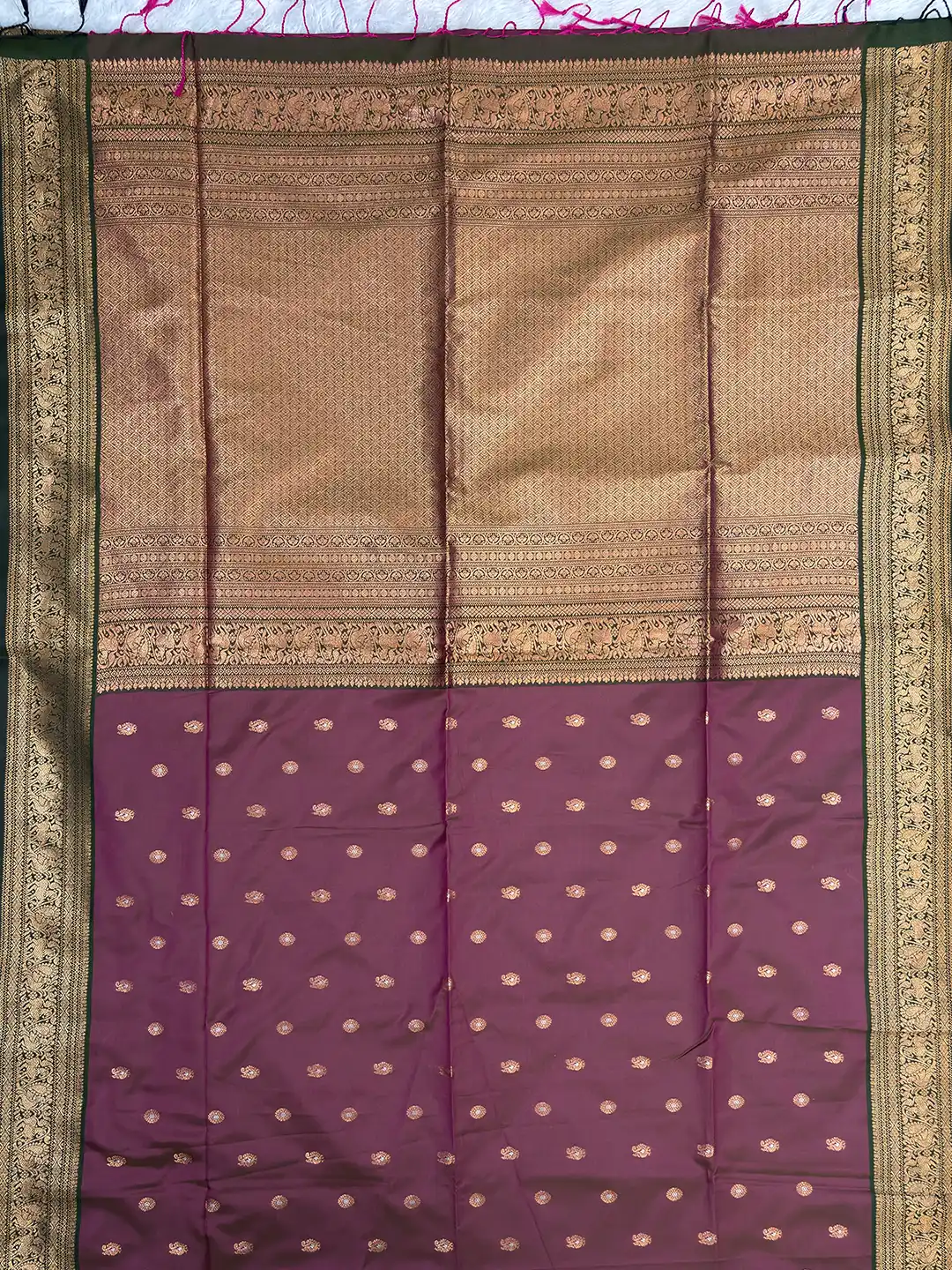 Wine Purple Salem Silk Saree for Women - Beautiful Traditional Sarees - Image 4