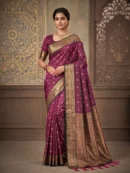 Wine Purple Salem Silk Saree for Women - Beautiful Traditional Sarees